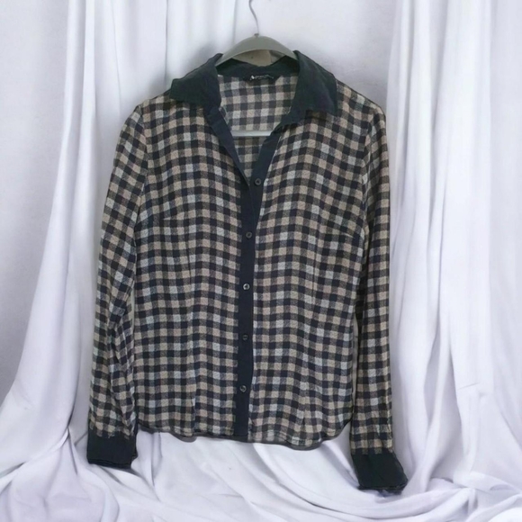 Aquascutum London Tops - Aquascutum house check silk blouseGood condition Size uk 10